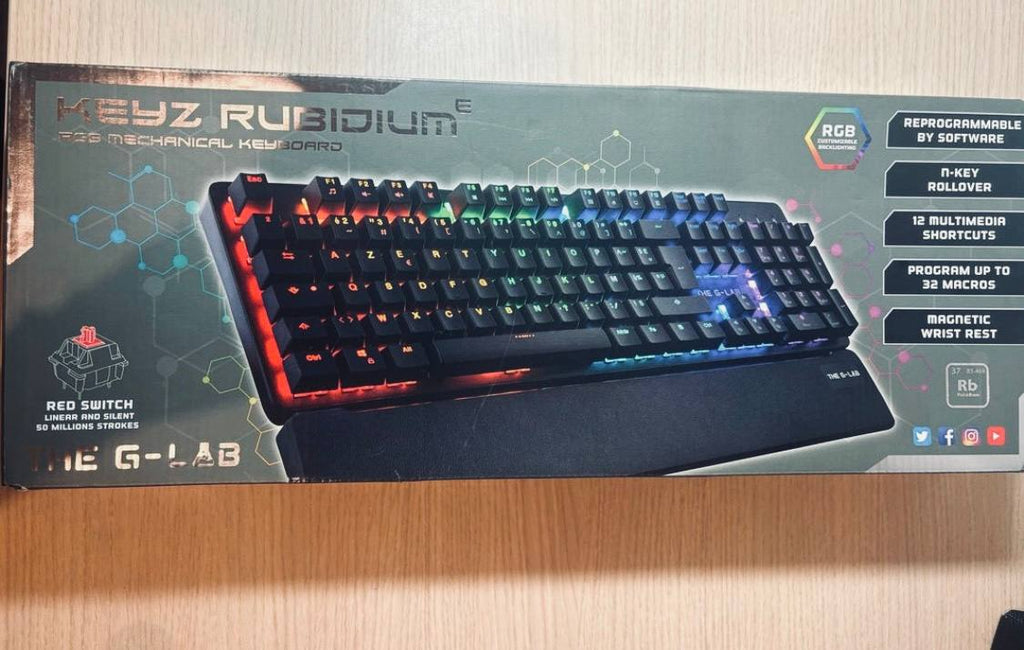 Clavier Mécanique RGB The G-Lab Keyz Rubidium E